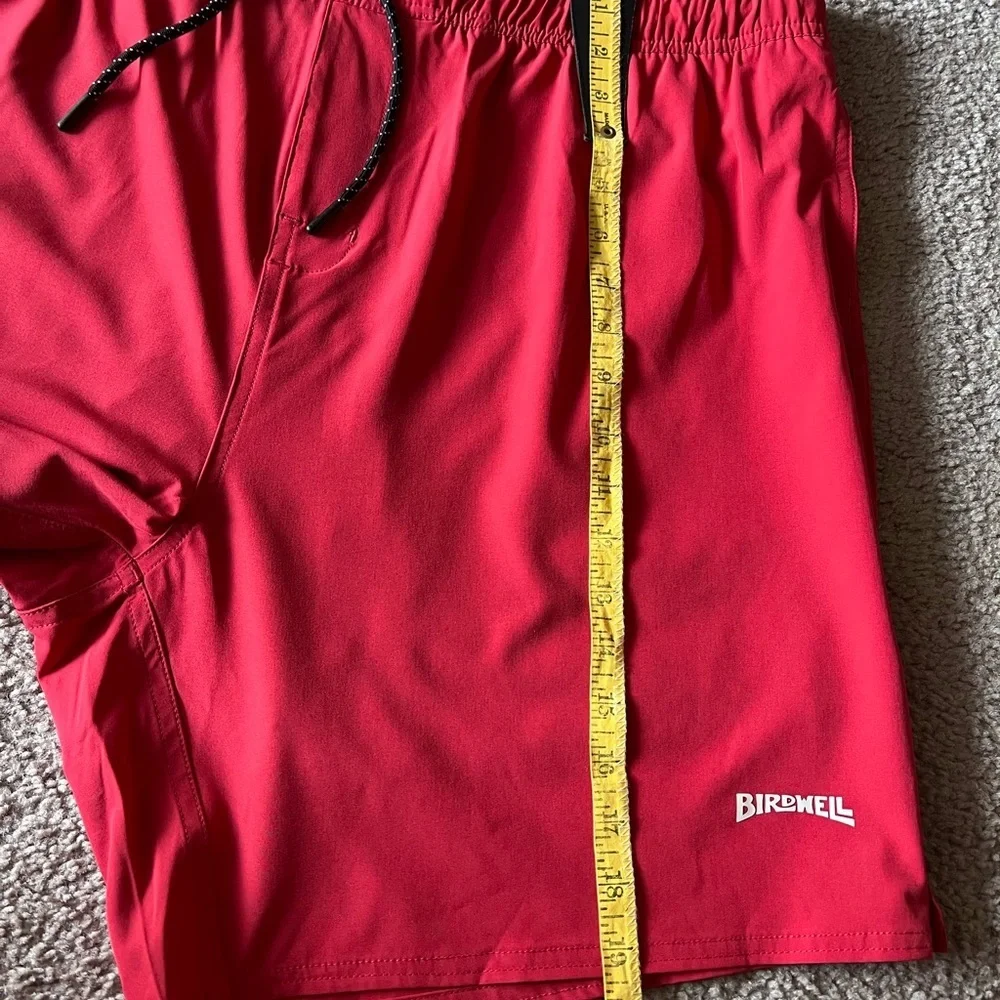 Birdwell Beach Britches Red Board Swim Lined 7.5” Inseam Shorts Sz XXL 2XL